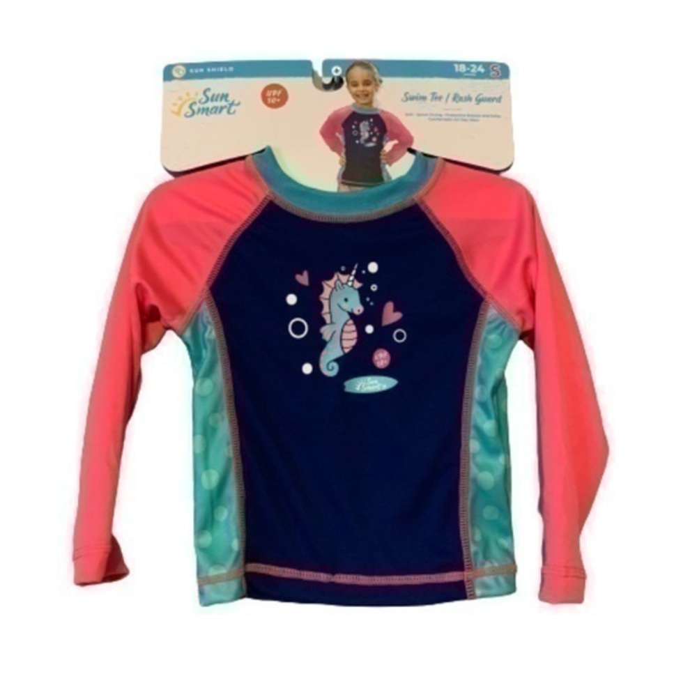 NWT. SUN SMART Swim Tee/Rash Guard